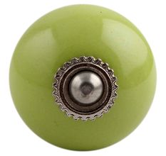 Lime Round Silver Fitting Ceramic Drawer Knob Online